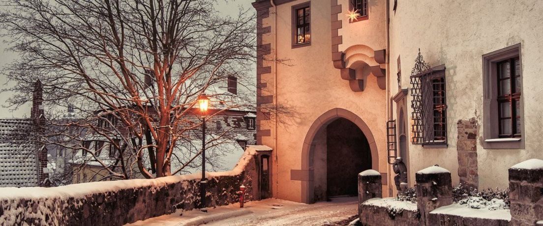 Meißen Burgtor im Winter (MATE Theme für Contao)